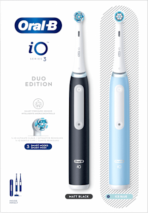 Elektrische Zahnbürste Duo iO3 Matt schwarz & blau Oral-B