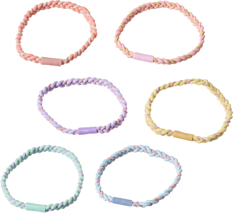 Haargummis geflochten bunt ebelin