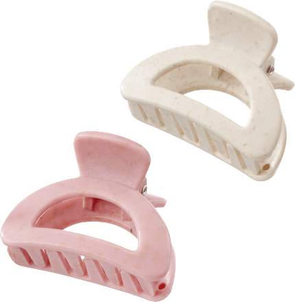 Haarklammern aus Hanf rosa, creme ebelin