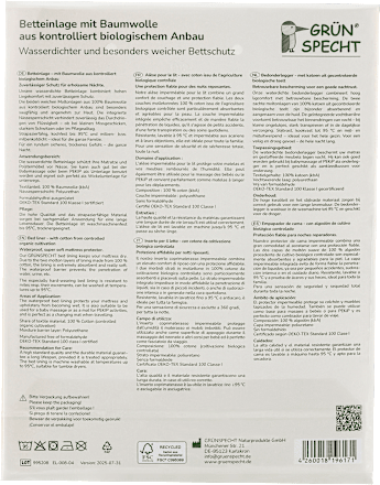 Betteinlage 70x140 cm Grünspecht