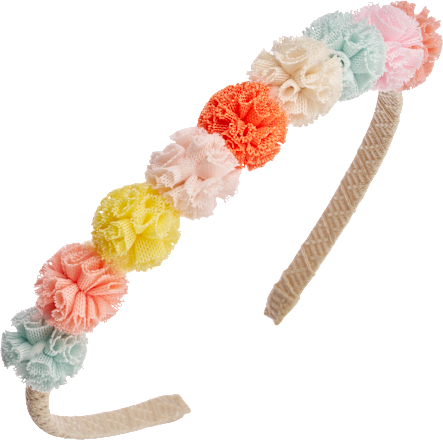 Haarreif bunte Pom-Poms ebelin