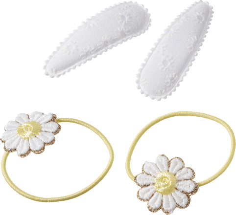 Haarclips & Haargummis Gänseblümchen weiß ebelin