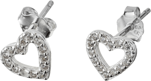 Kolczyki srebrne 925 serce ebelin