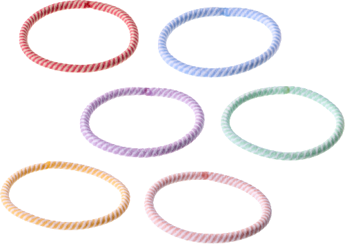 Haargummis mehrfarbig gestreift ebelin