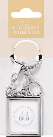 Schlüsselanhänger Metall Quadrat Paradies