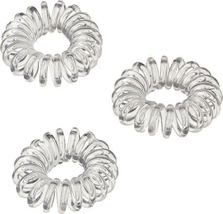 Spiralne mini gumki do włosów w kolorze przezroczystym ebelin