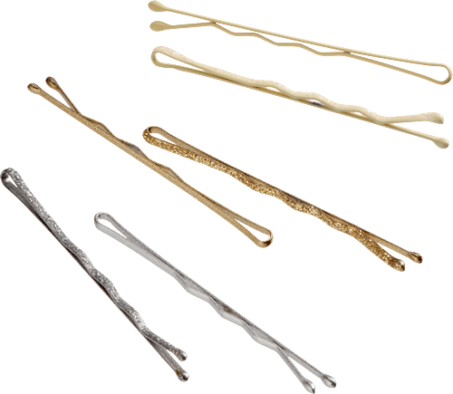 Haarschieber lang mit Glitzer Silber-, Roségold- & Goldoptik ebelin