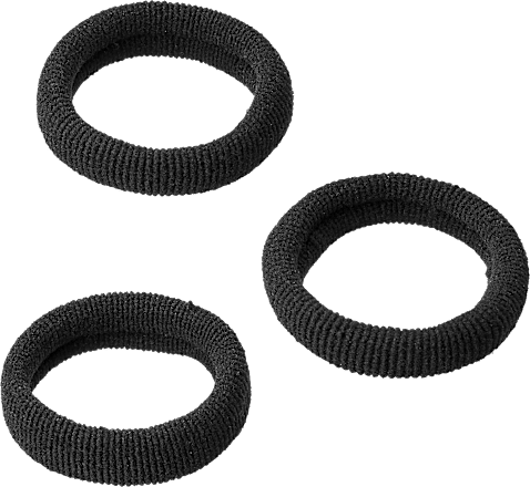 Haargummis gerippt schwarz ebelin