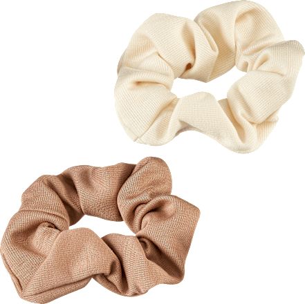 Scrunchies braun, creme ebelin