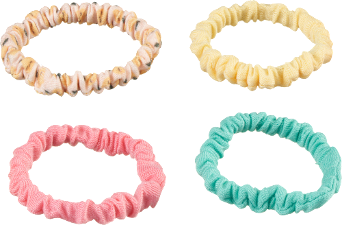 Scrunchies do włosów cienkie marszczone pastelowe ebelin