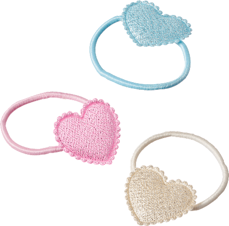 Haargummis mit Herzen ebelin