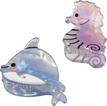 Haarklammern Delfin, Seepferdchen ebelin