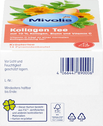 bylinný čaj kolagen & vitamín C 14x2g Mivolis