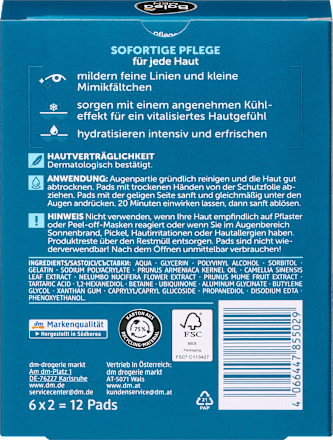Patch-uri pentru ochi Hydro (6 perechi) Balea MEN