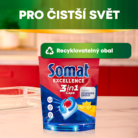 Excellence kapsle do myčky 3v1 Lemon MEGA Somat