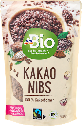 Bio fermentirani in praženi koščki kakava dmBio