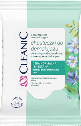 Chusteczki do demakijażu oczyszczająco-normalizujące, cera normalna i mieszana Cleanic