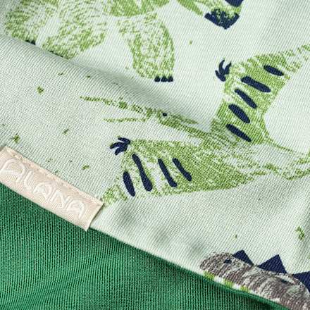 Loop Schal Pro Climate mit Dino-Muster, grün ALANA