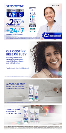 zubní pasta Clinical White Enamel Strengthening SENSODYNE