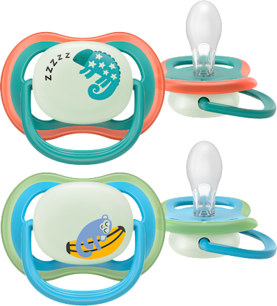 dudlík Ultra air night 6-18 m Chameleon/opice, modrý PHILIPS AVENT