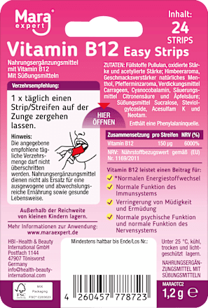 Zungenstreifen Vitamin B12 Mara