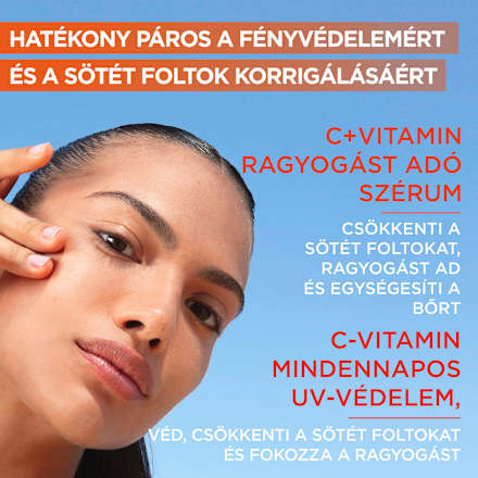 Mindennapos, ragyogást adó fluid SPF 50+ & ragyogást adó szuper szérum C-vitaminnal* GARNIER SKIN NATURALS