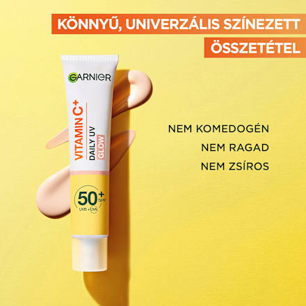 Mindennapos, ragyogást adó fluid SPF 50+ & ragyogást adó szuper szérum C-vitaminnal* GARNIER SKIN NATURALS