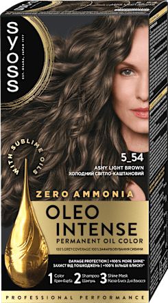 Боя за коса - Nr.5-54 Ashy Light Brown syoss Oleo Intense
