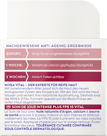 Tagescreme Vital Anti-Falten Intensiv Plus LSF15 NIVEA