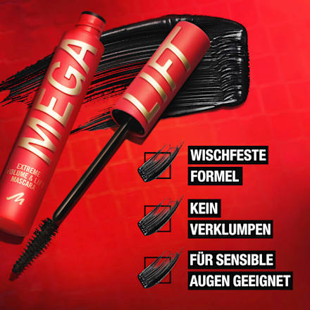 Mascara Volume Up Mega Lift 001 Black MANHATTAN Cosmetics