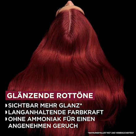 Dauerhafte Haarfarbe Red Lacquers Nr. 5.52 Glassy Merlot GARNIER olia