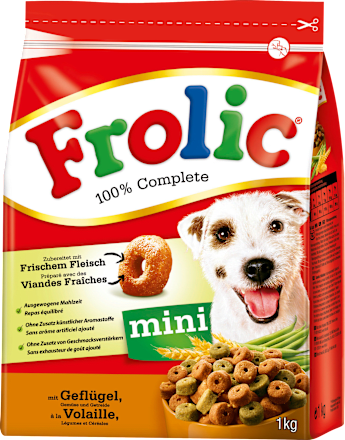 Trockenfutter Hund mit Geflügel, Getreide und Gemüse Frolic