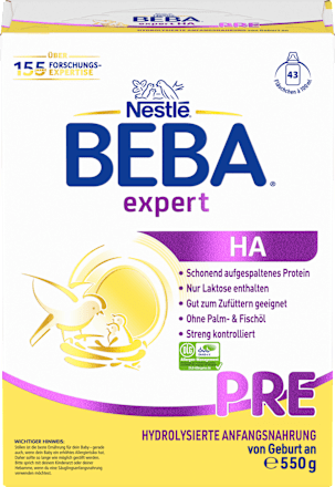 Anfangsmilch Expert HA Pre von Geburt an Nestlé BEBA