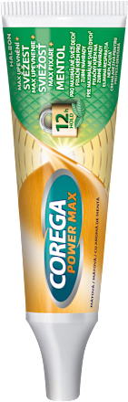 Fixačný krém na zubné náhrady Power Max Upevnenie + Sviežosť COREGA
