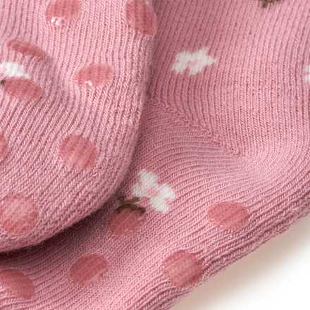 ABS Socken mit Blumen-Muster, rosa, Gr. 23/26 ALANA