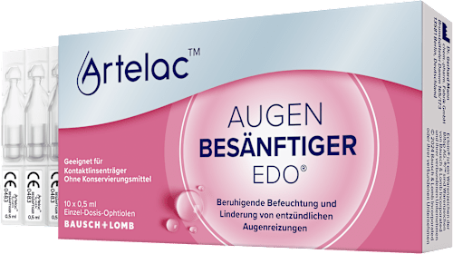 Artelac Augen BESÄNFTIGER EDO 10 x á 0,5ml  2,4 mg/ml Hyaluronsäure (als Natriumhyaluronat), 20 mg/ml Ectoin, Natriumchlorid,  Natriumhydroxid Artelac