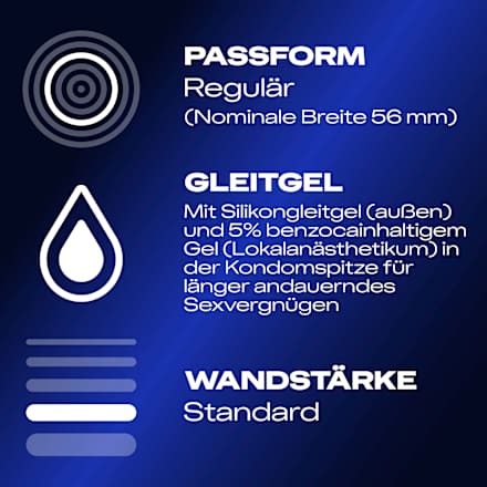 Kondome Performa, Breite 56 mm Durex