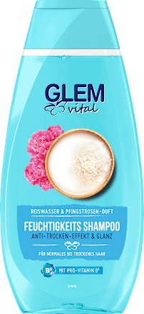 Shampoo Feuchtigkeit Reiswasser & Pfingstrose Schwarzkopf GLEM vital