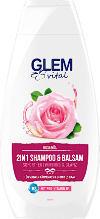 Shampoo & Balsam 2in1 Rosenöl Schwarzkopf GLEM vital