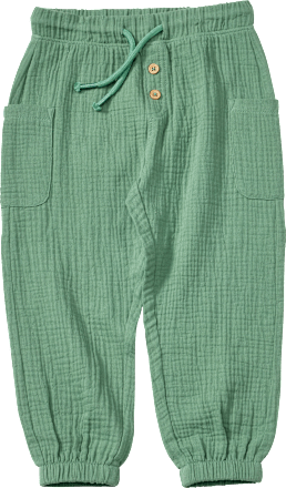 Hose aus Musselin mit Kordel, grün, Gr. 104 ALANA