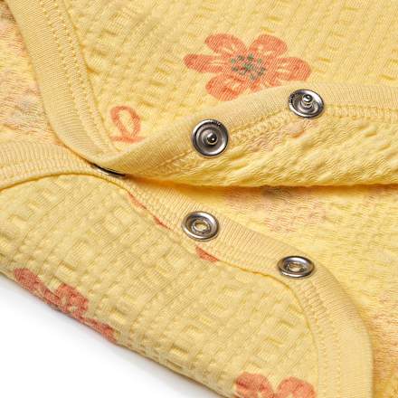 Body Ärmellos mit Blumen-Muster, gelb, Gr. 74/80 ALANA