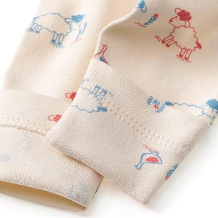 Wickelbody Langarm mit Tier-Muster, weiß, Gr. 46/48 ALANA