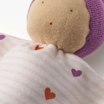 Püppchen mit Herz-Muster, rosa & lila ALANA