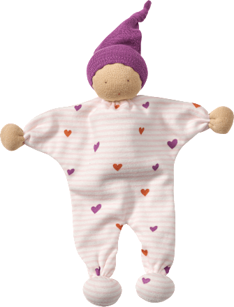 Püppchen mit Herz-Muster, rosa & lila ALANA