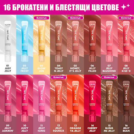 Glos za ustnice Jelly Job, 11 Jelly Icing NYX PROFESSIONAL MAKEUP