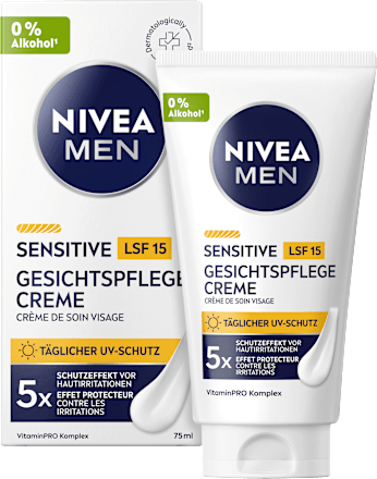 Tagescreme Sensitive Gesichtspflege Creme LSF 15 NIVEA MEN