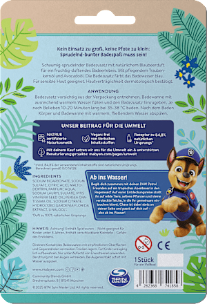 Kinder Badezusatz Sprudelbad Paw Patrol Mabyen