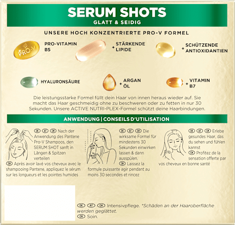 Haarkur Rescue Shots Glatt & Seidig (3 x 15ml) PANTENE PRO-V