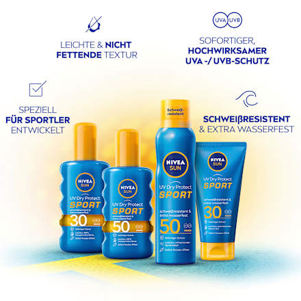 Sonnenspray UV dry protect Sport, LSF 50 NIVEA SUN