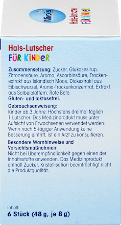 Hals-Lutscher für Kinder 6 St Mivolis